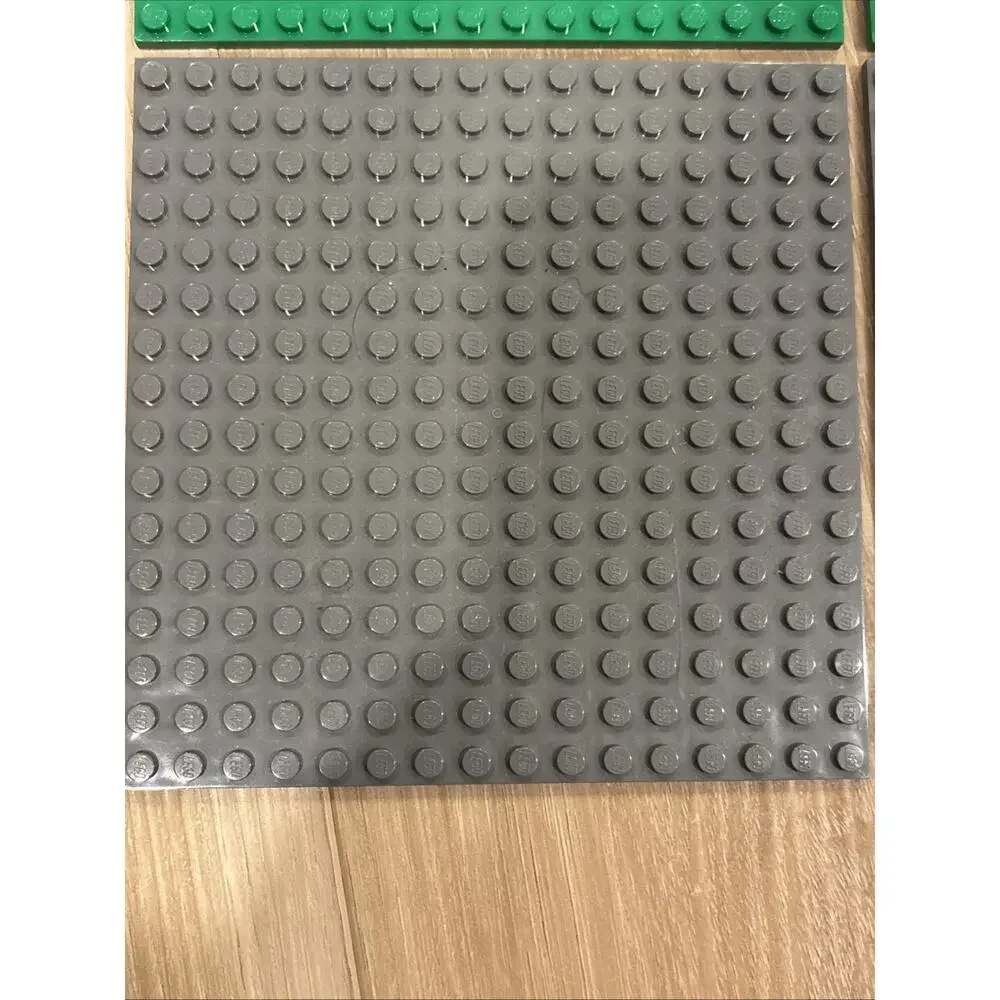 Lego 16 x 16 Plate Lot Of 6 #91405 Dark Tan, Green, Dark Bluish Gray 2x of Each